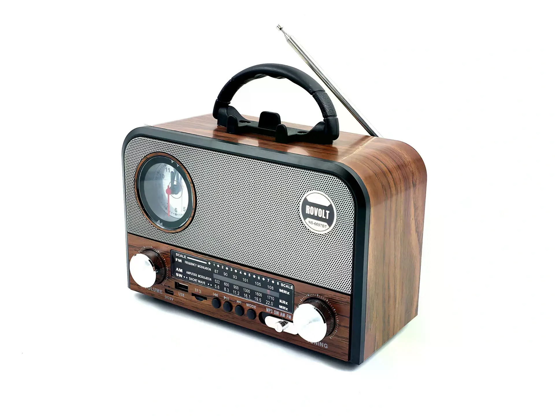 Nns NS-6697BT Taşınabilir Bluetooth Nostaljik Radyo-3