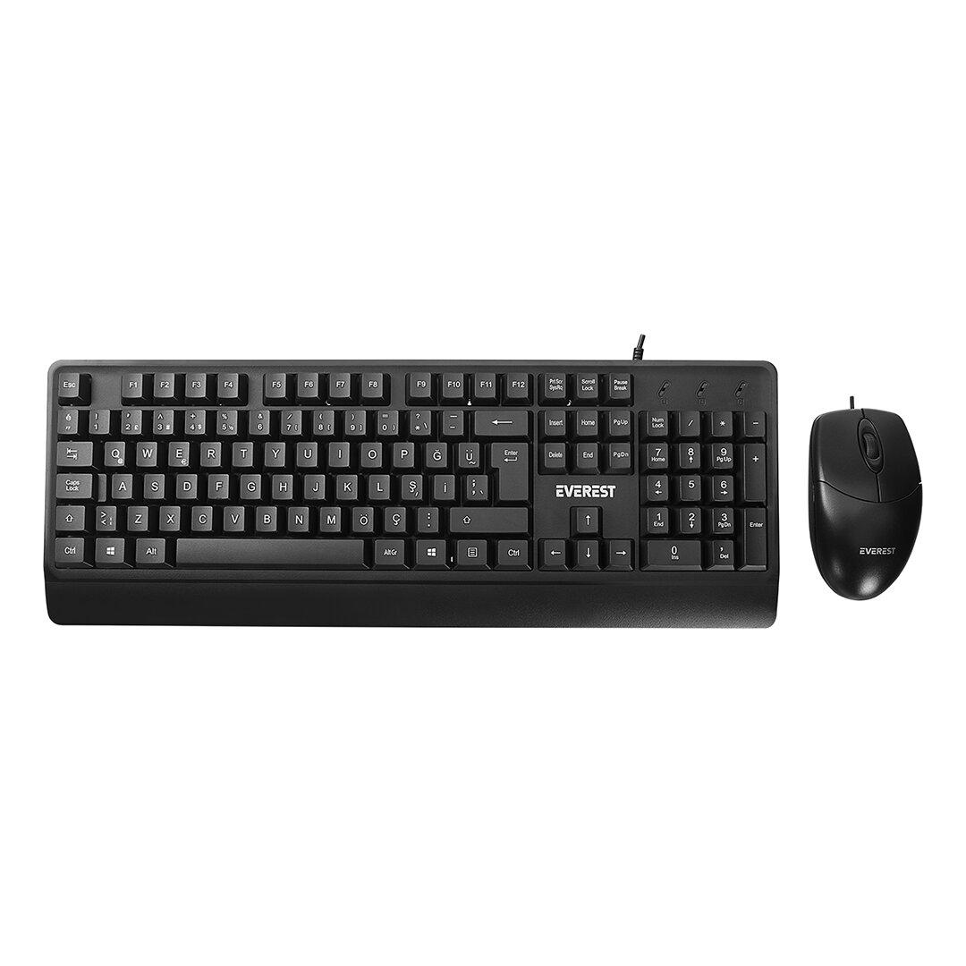 USB KABLOLU KLAVYE - MOUSE SET Q KLAVYE 3D - 1200DPI MOUSE (4745)