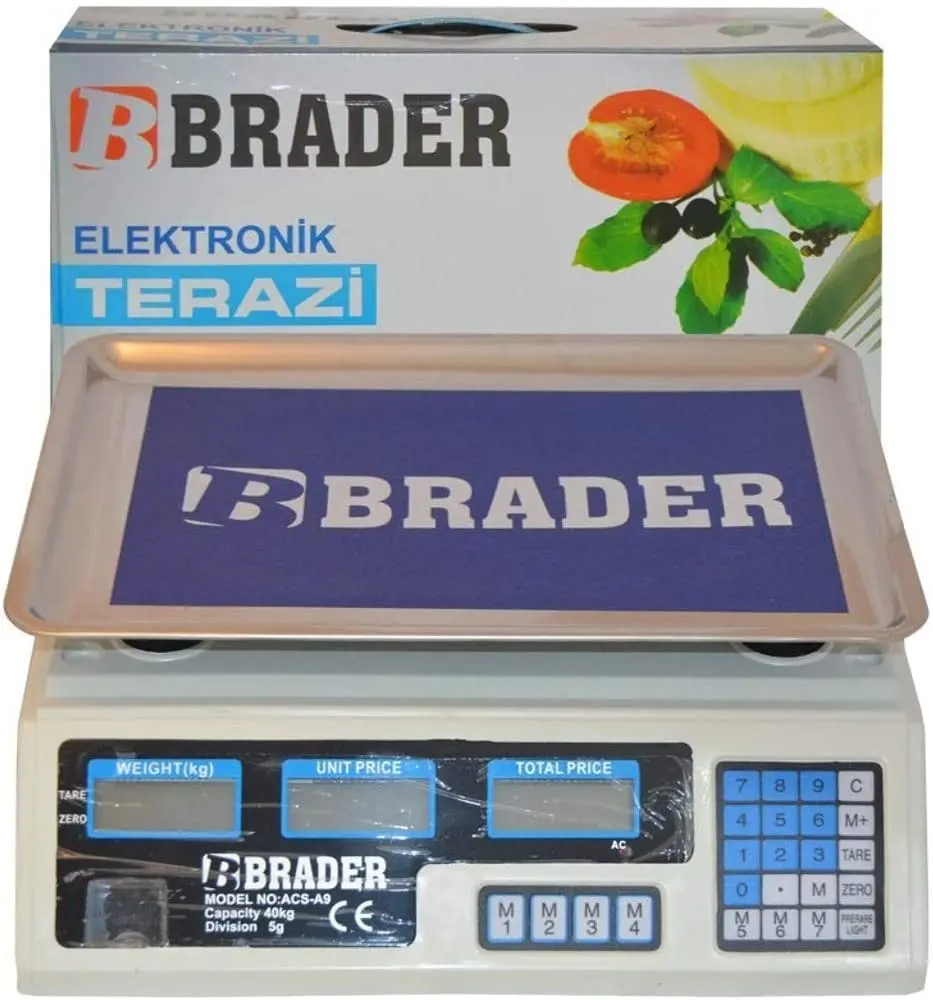 Dijital Göstergeli Elektronik Bakkal Kasap Manav Terazisi 40 Kg-3