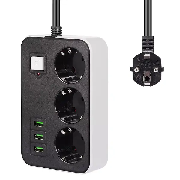 3 USB’li 3’lü 1.8 m Akım Korumalı Priz (4745)