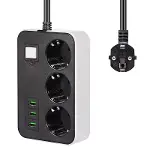 3 USB’li 3’lü 1.8 m Akım Korumalı Priz (4745)-2