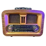 Taşınabilir Klasik AM/FM/SW  Retro Ev Radyo USB ile Şarj Olabilen Retro Radyo (4745)-1