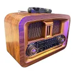 Taşınabilir Klasik AM/FM/SW  Retro Ev Radyo USB ile Şarj Olabilen Retro Radyo (4745)-4