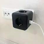 Isıya Dayanıklı Termal Akım Korumalı ve Çocuk Korumalı 3 Priz Girişli 3 USB Girişli Küp Priz (4745)-4