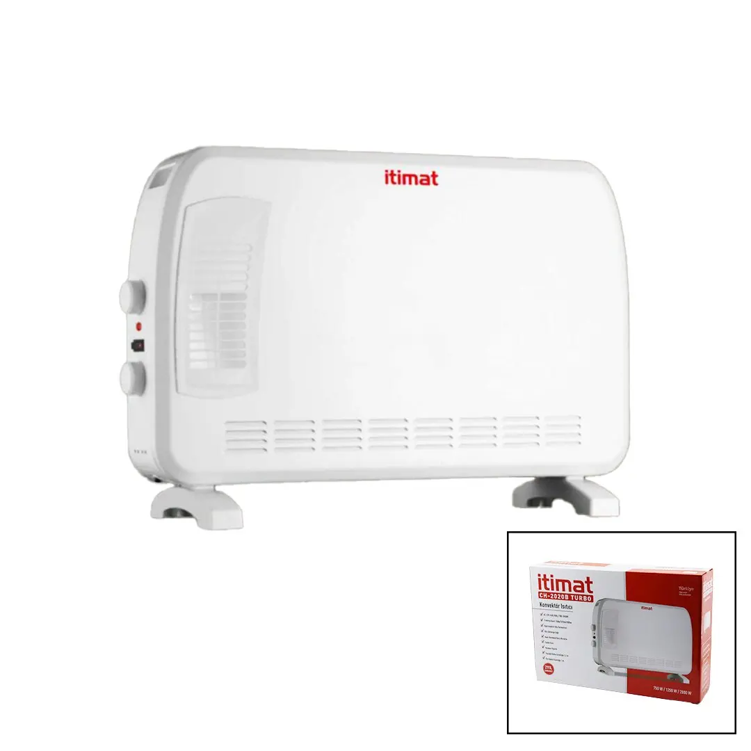 İTİMAT CH-2020B BÜYÜK BOY KONVEKTÖR ISITICI - SOBA ELEKTRİKLİ TURBO ISITMA 3-KADEME ISI AYARLANABİLİR TERMOSTAT=750-1250-2000W (4745)