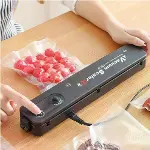 Vacuum Sealer Ev Tipi Vakumlama ve Yapıştırma Makinesi + 10 Adet Vakum Poşeti (4745)-1