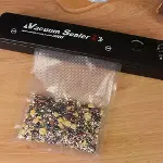 Vacuum Sealer Ev Tipi Vakumlama ve Yapıştırma Makinesi + 10 Adet Vakum Poşeti (4745)-2