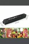 Vacuum Sealer Ev Tipi Vakumlama ve Yapıştırma Makinesi + 10 Adet Vakum Poşeti (4745)-4