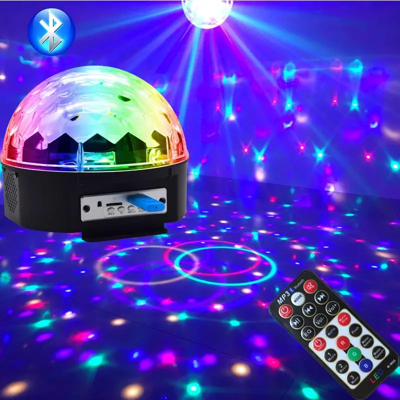 Küre Disko Topu Müzik Çalar Renkli Lazer Işıklı Bluetooth (4745)