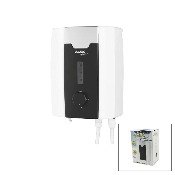 JUMBO PREMİUM BEYAZ SU ISITICI ELEKTRİKLİ ŞOFBEN DUŞ BAŞLIK 7 EMNİYET TERMOSTAT 3 KADEMELİ 8000W (4745)