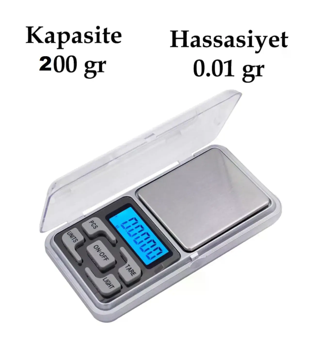 Dijital Hassas Elektronik Kuyumcu Cep Terazisi Tartı 200 gr / 0.01 gr (4745)-4