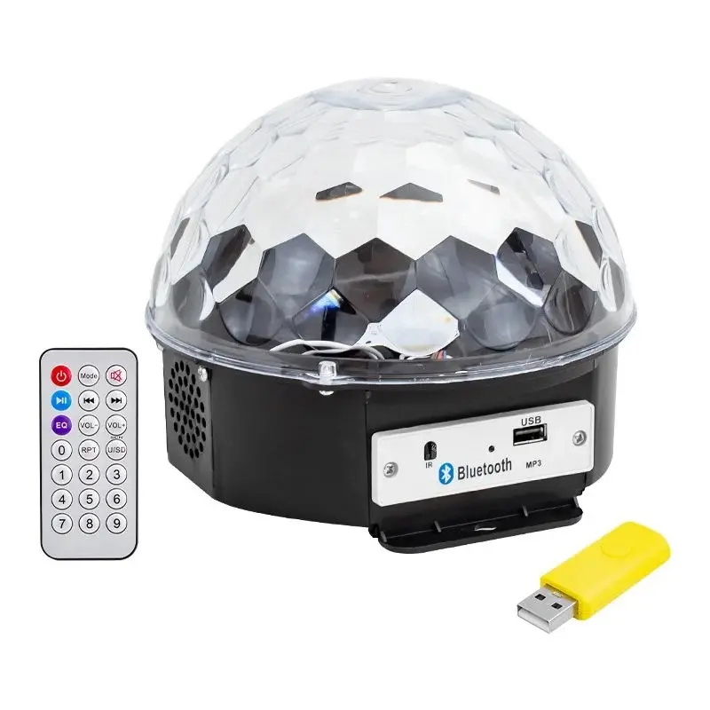 USB-BLUETOOTH DESTEKLİ KUMANDALI HOPARLÖRLÜ YARIM DÜNYA KÜRE DİSKO TOPU (4745)