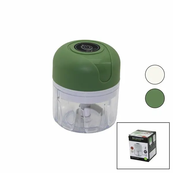 USB MİNİ FOOD PROCESSOR USB ŞARJLI MİNİ 3 BIÇAK BLENDER RONDO DOĞRAYICI 250ML - 45W (4745)