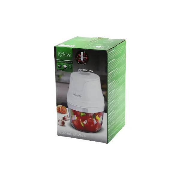 KİWİ KC-8203  USB ŞARJLI MİNİ   3 BIÇAKLI  BLENDER RONDO GIDA DOĞRAYICI  350ML=MİKA KRİSTAL HAZNE (4745)
