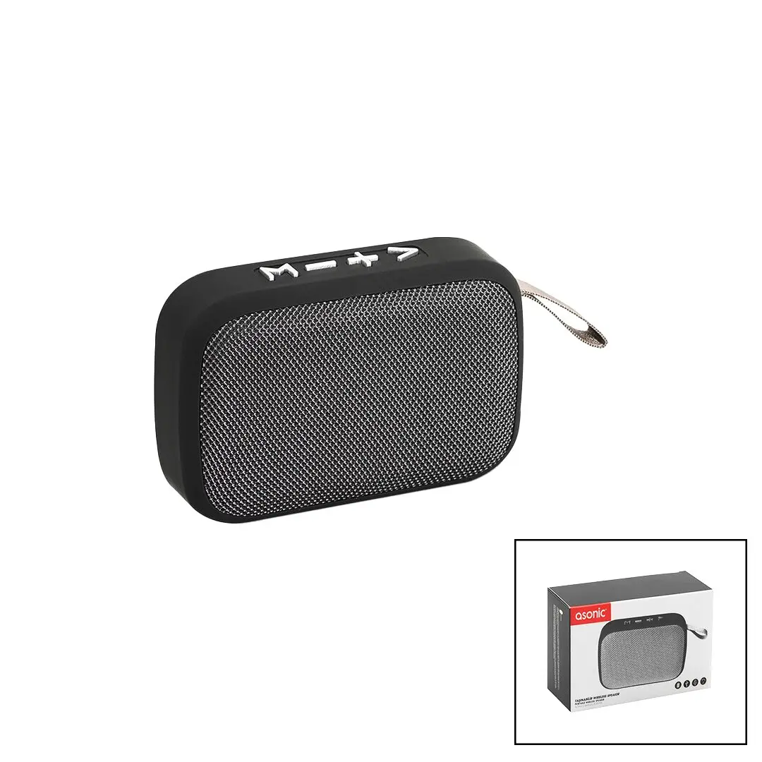 BLUETOOTH WİRELESS MİNİ HOPARLÖR SPEAKER USB ŞARJLI 3W 300mAH PİL - MİKROFON - KART GİRİŞİ AS-02 (4745)