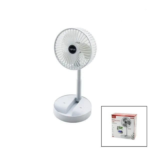 MASA ÜSTÜ VANTİLATÖR USB ŞARJLI KATLANIR FAN=16.4CM - UZAYAN AYAK=12.5-19CM 180 DERECE DÖNEBİLEN TELEFONLUKLU BWFN-11 (4745)