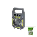 2İN1=MİNİ FAN - FENER USB ŞARJ 2 KADEME HIZ LAMBA=4 FONKSİYON - 10W SU GEÇİRMEZ TAŞIMA KULP MİNİ VANTİLATÖR GS-265 (4745)-2
