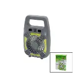 2İN1=MİNİ FAN - FENER USB ŞARJ 2 KADEME HIZ LAMBA=4 FONKSİYON - 10W SU GEÇİRMEZ TAŞIMA KULP MİNİ VANTİLATÖR GS-265 (4745)-1