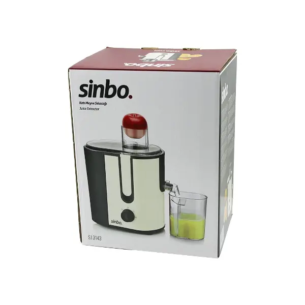ELEKTRİKLİ BEJ KATI MEYVE SIKACAK 600W HAZNE POSA:1250ML - M.SUYU:450ML ÇELİK FİLTRE 65MM TÜP SJ-3143 (4745)
