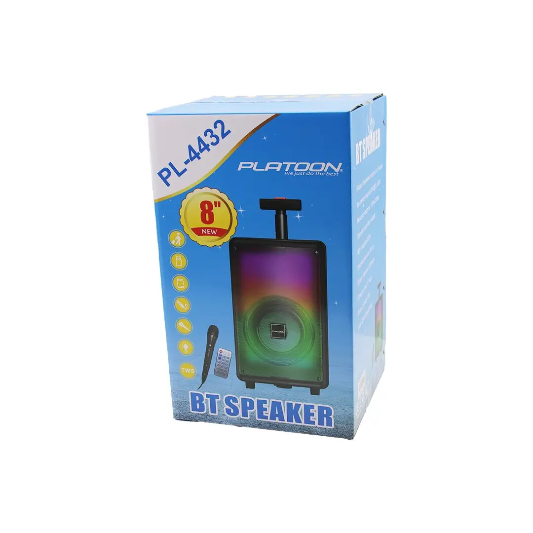 BLUETOOTH MİKROFON - KUMANDALI SPEAKER IŞIKLI 2400mAH 256x228x421MM 20W - 100HZ-20KHZ - 85dB PL-4432 (4745)