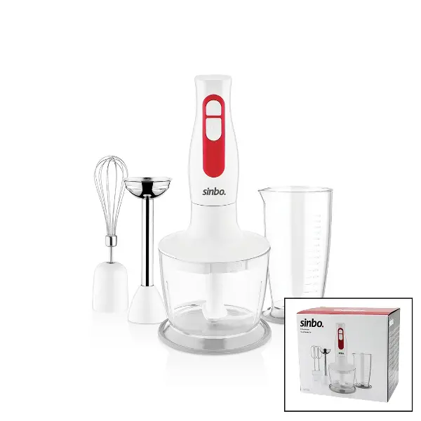 TURBO EL BLENDER SETİ DOĞRAYICI- MİKSER- BLENDER 2 KADEME HIZ 600ML HAZNE - 700ML ÖLÇÜ KABI SHB-3100S (4745)