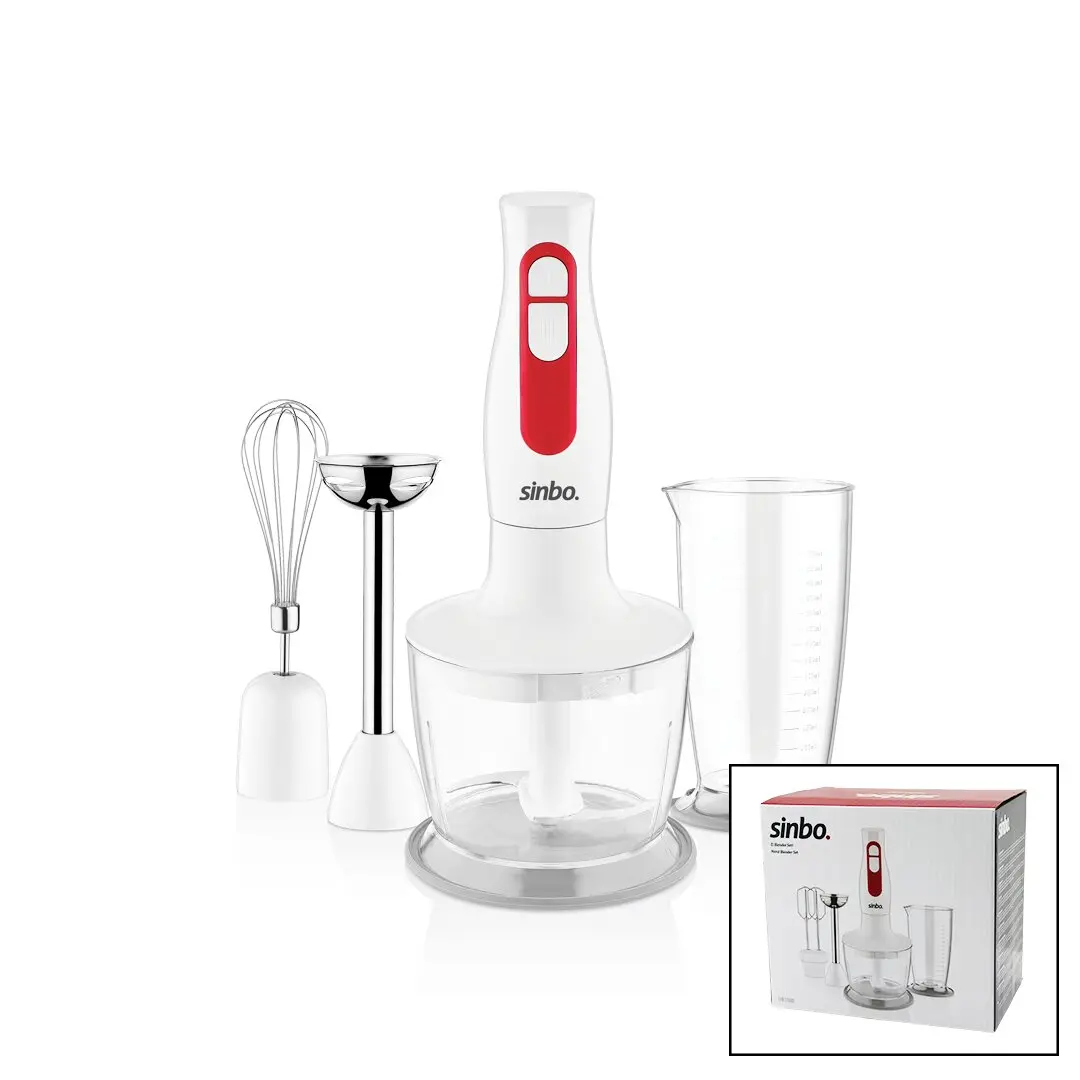 TURBO EL BLENDER SETİ DOĞRAYICI- MİKSER- BLENDER 2 KADEME HIZ 600ML HAZNE - 700ML ÖLÇÜ KABI SHB-3100S (4745)