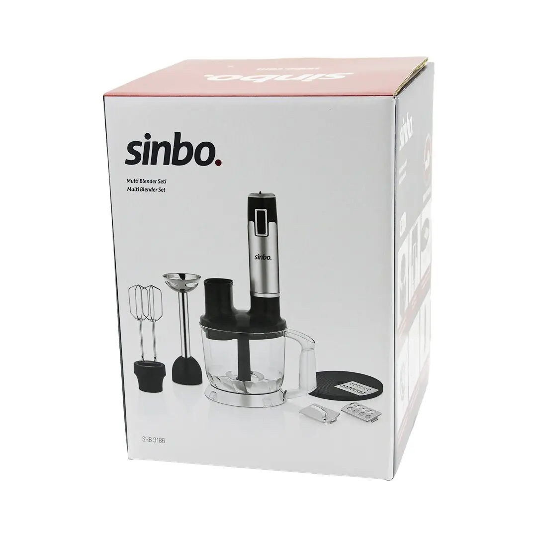TURBO MULTİ BLENDER SETİ DOĞRAYICI- MİKSER- BLENDER RENDE DİLİM DİSKLERİ 300W 2LT HAZNE SHB-3186 (4745)