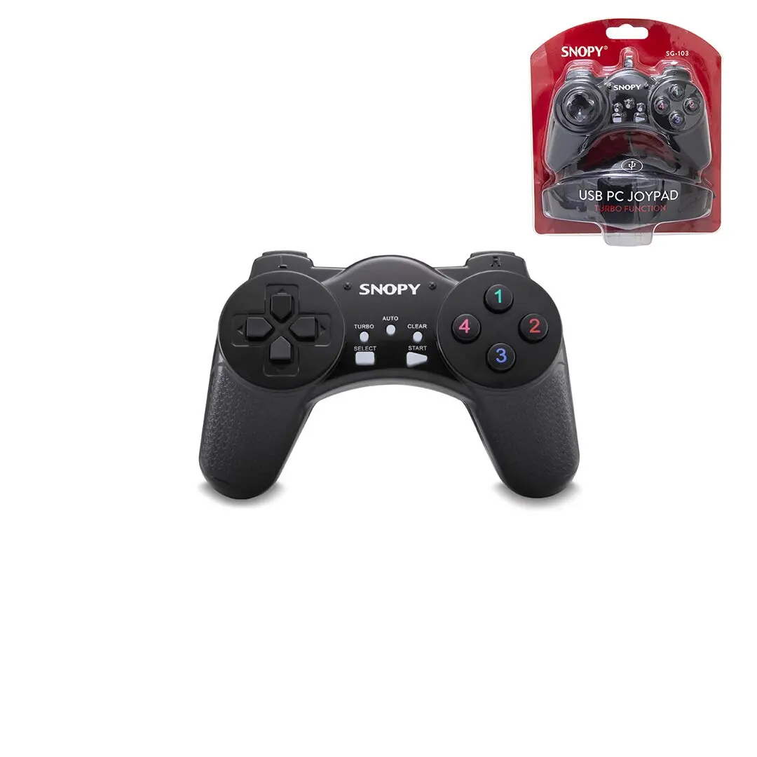 JOYPAD - GAMEPAD SİYAH OYUN KOLU USB KABLO 13 DÜĞME - 8 YÖN TETİKLEYİCİ 1.5MT KABLO (4745)