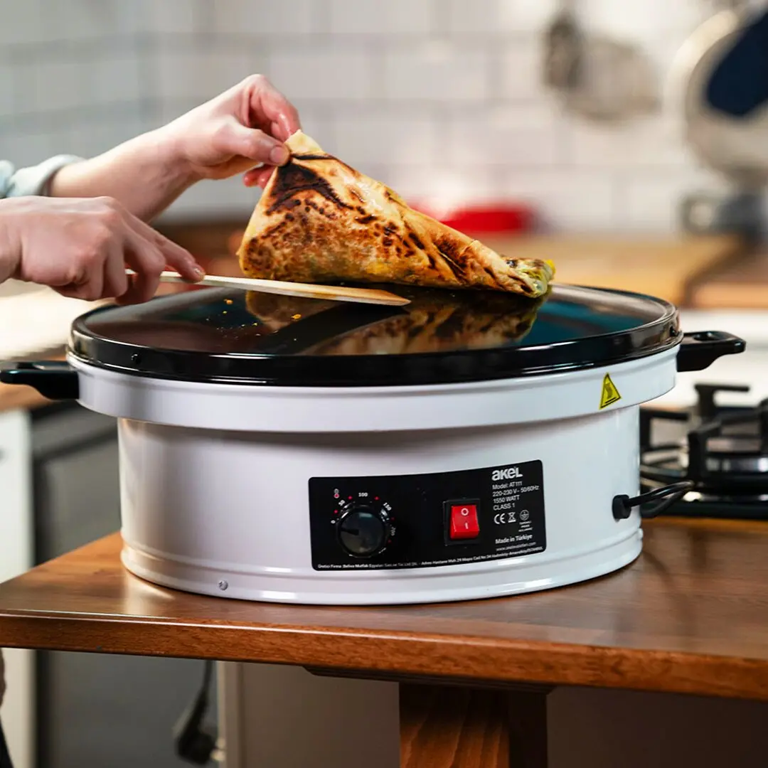 KATMER - YUFKA SACI TERMOSTATLI - STANDLI 3000W EMAYE KAPLI GENİŞ ÜST YÜZEY 53CM GENİŞLİK AT-111B (4745)