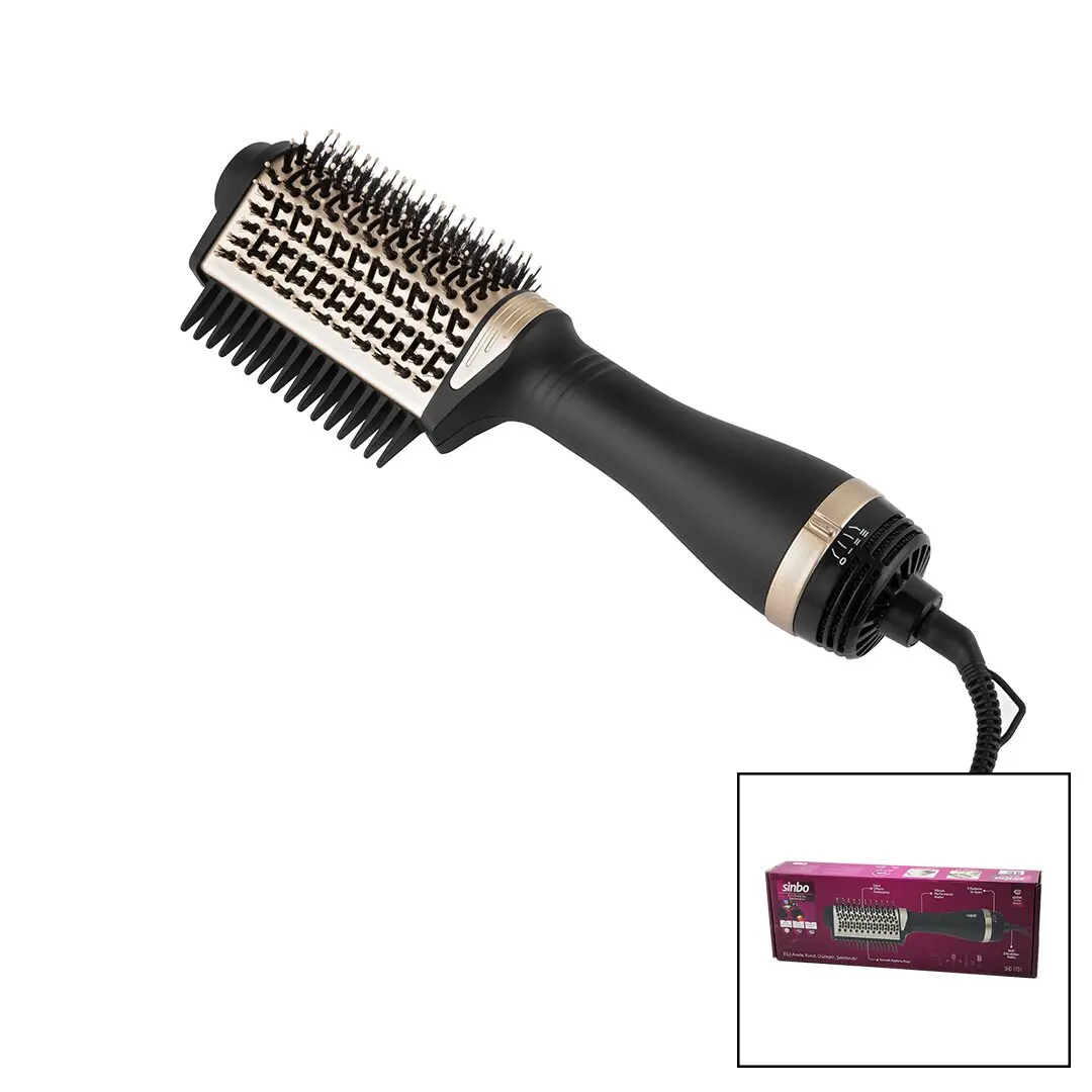 SAÇ KURUTMA - ŞEKİL MAKİNESİ 3 KADEME ISI AYARI 360 DERECE DÖNEN KABLO SERAMİK KAPLAMA FIRÇA 1200W SHD-1731 (4745)