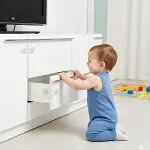 2&amp;apos;li Mini Çok Amaçlı Kilit- Çocuk Güvenlik Gereçkerli Çekmece,Dolap,Kapak Kilidi (4745)-2
