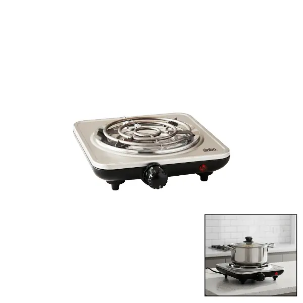 GÜMÜŞ TEK GÖZLÜ ELEKTRİKLİ OCAK 1000W 5 FARKLI AYARLANABİLİR ISI KONTORL KAYMAZ AYAK HIZLI ISINAN TAŞ  SCO-5065 (4745)