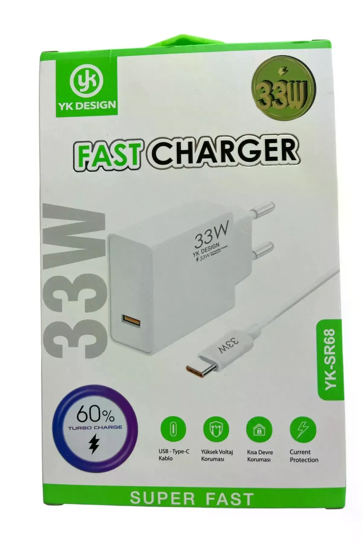Usb Type-c 33W Şarj Aleti YK-SR68 (4745)