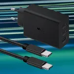 65W Hızlı Şarj Edebilen TYPE C uçlu Şarj Aleti (4745)-1