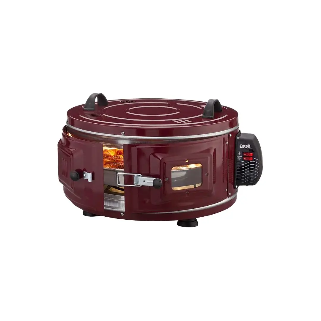 EKONOMİK YUVARLAK DAVUL FIRIN 1100W - 46CM ALÜMİNYUM TEPSİ ÖN GÖZETLEME CAMI AF-007 (4745)