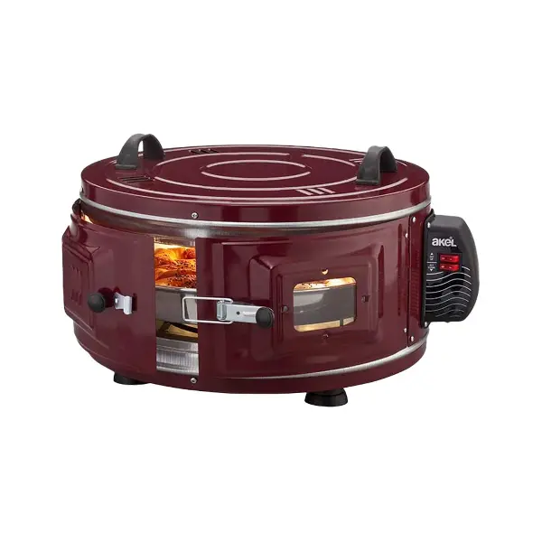 EKONOMİK GROSS YUVARLAK DAVUL FIRIN 1300W - 53CM ALÜMİNYUM TEPSİ ÖN GÖZETLEME CAMI AF-007B (4745)
