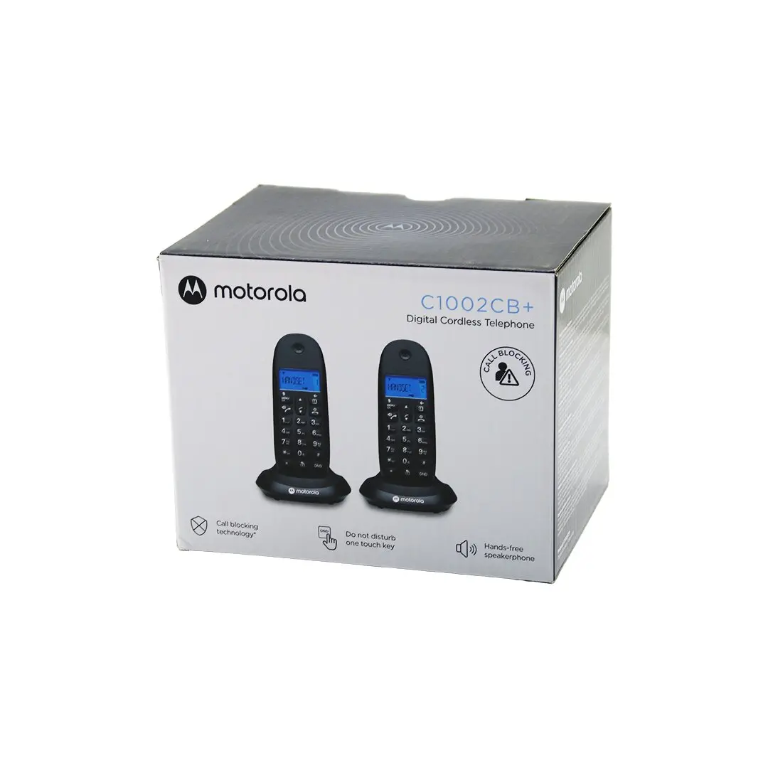 2PCS SİYAH DİJİTAL KABLOSUZ - TELSİZ TELEFON ARAYAN NO GÖRME 50 HAFIZA C-1002CB (4745)