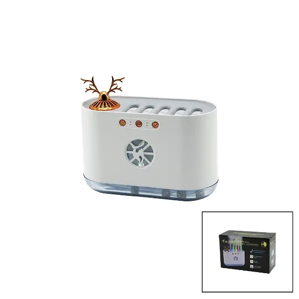 GEYİK FİGÜRLÜ 700ML SESE DUYARLI USB ŞARJLI - RENKLİ LEDLİ IŞIK HAVA NEMLENDİRİCİ BUHAR MAKİNE - KOKU GİDERİCİ 4.5W (4745)