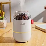 Ahşap Odun Ateşi Tasarımlı&nbsp;280 Ml Ultrasonik Hava Nemlendirici &amp;amp; Aroma Difüzör – Soğuk Buhar Makinesi, Led Işıklı, Ortam Nemlendirici (4745)-3