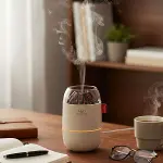 Ahşap Odun Ateşi Tasarımlı&nbsp;280 Ml Ultrasonik Hava Nemlendirici &amp;amp; Aroma Difüzör – Soğuk Buhar Makinesi, Led Işıklı, Ortam Nemlendirici (4745)-1