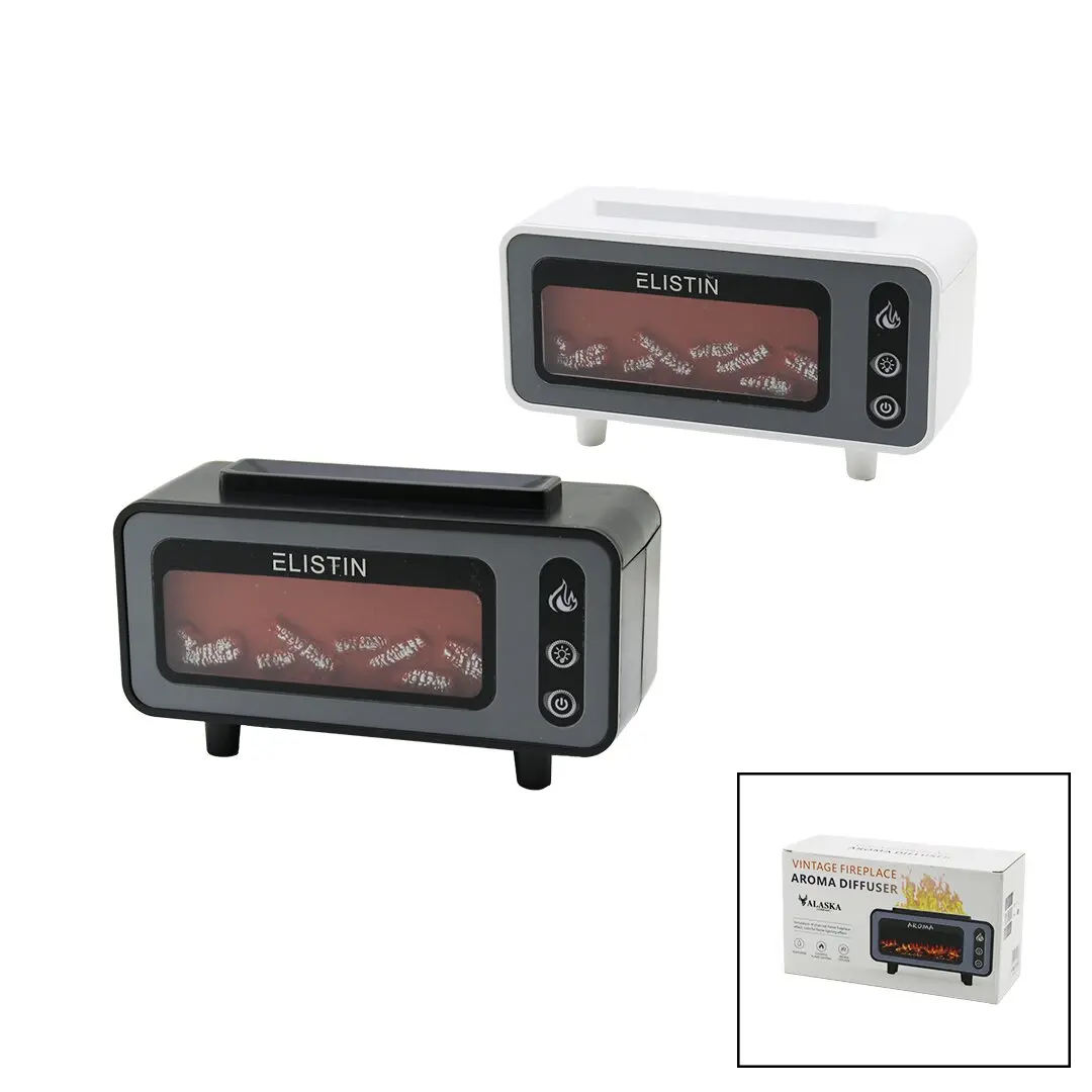 MİNİ ŞÖMİNE 200ML USB ŞARJLI - IŞIKLI HAVA NEMLENDİRİCİ BUHAR MAKİNE - KOKU GİDERİCİ 4.5W (4745)