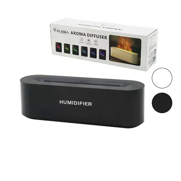 DİKDÖRGEN 150ML USB ŞARJLI - RENKLİ LEDLİ IŞIK HAVA NEMLENDİRİCİ BUHAR MAKİNE - KOKU GİDERİCİ (4745)