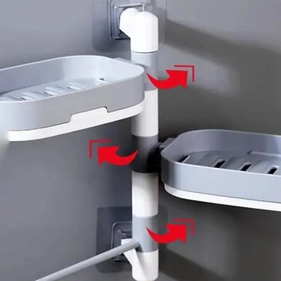Çoklu Sabun Tutucu Fonksiyonel Banyo Sabunluk (4745)-4