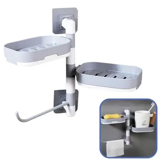 Çoklu Sabun Tutucu Fonksiyonel Banyo Sabunluk (4745)