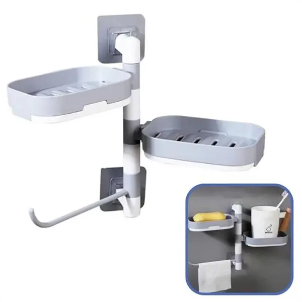 Çoklu Sabun Tutucu Fonksiyonel Banyo Sabunluk (4745)
