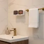 Duvara Monte İkili Kapaklı Plastik Katı Sabunluk Organizer – Banyo &amp;amp; Mutfak İçin Yapışkanlı Sabun Kutusu ve Düzenleyici (4745)-3