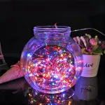 Pilli Renkli Peri Led Işık Dekoratif Aydınlatma 5 Metre RGB Led (4745)-4