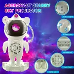 Astronot Gece Lambası Projektör Bluetooth Hoparlör Uzaktan Kumandalı (4745)-5