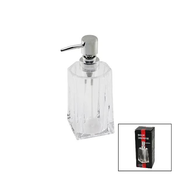 280ML - UZUN ŞEFFAF - MİKA KRİSTAL SIVI SABUNLUK (4745)