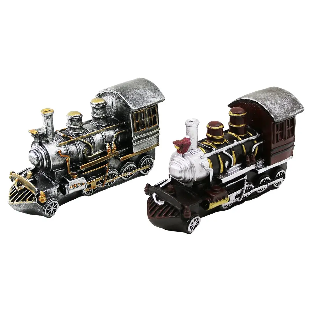 TREN VİNTAGE DEKORATİF BİBLO - KUMBARA RENKLİ 20X12X8CM REÇİNE (4745)